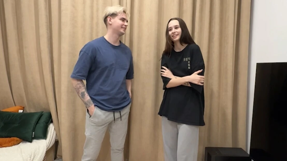 James and Sofia in a heated game of Strip Hand Slap